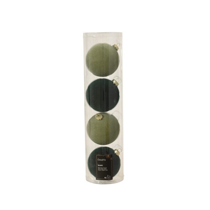 SFERA VETRO FLOCCATO D.10 VERDE